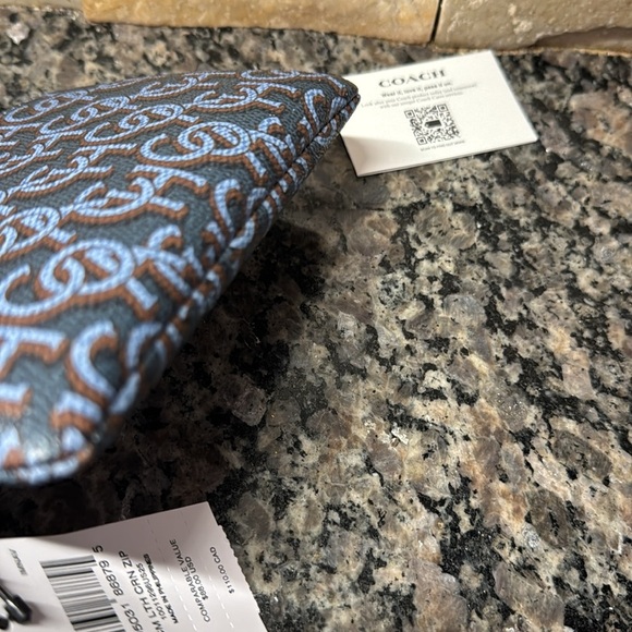 Coach blue and brown wristlet NWT - Picture 4 of 5